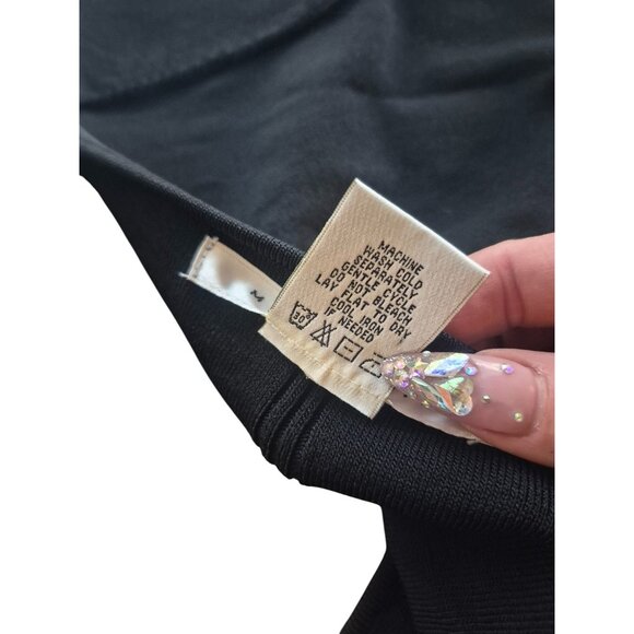 Max Studio Black Long-Sleeve Textured Knit Dress Large - Picture 4 of 6